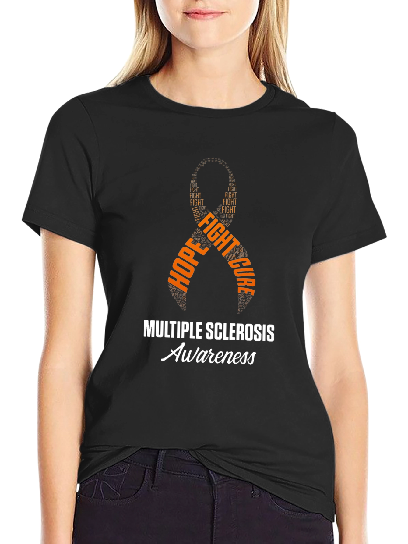 Multiple Sclerosis Awareness Ribbon T-Shirt - 2