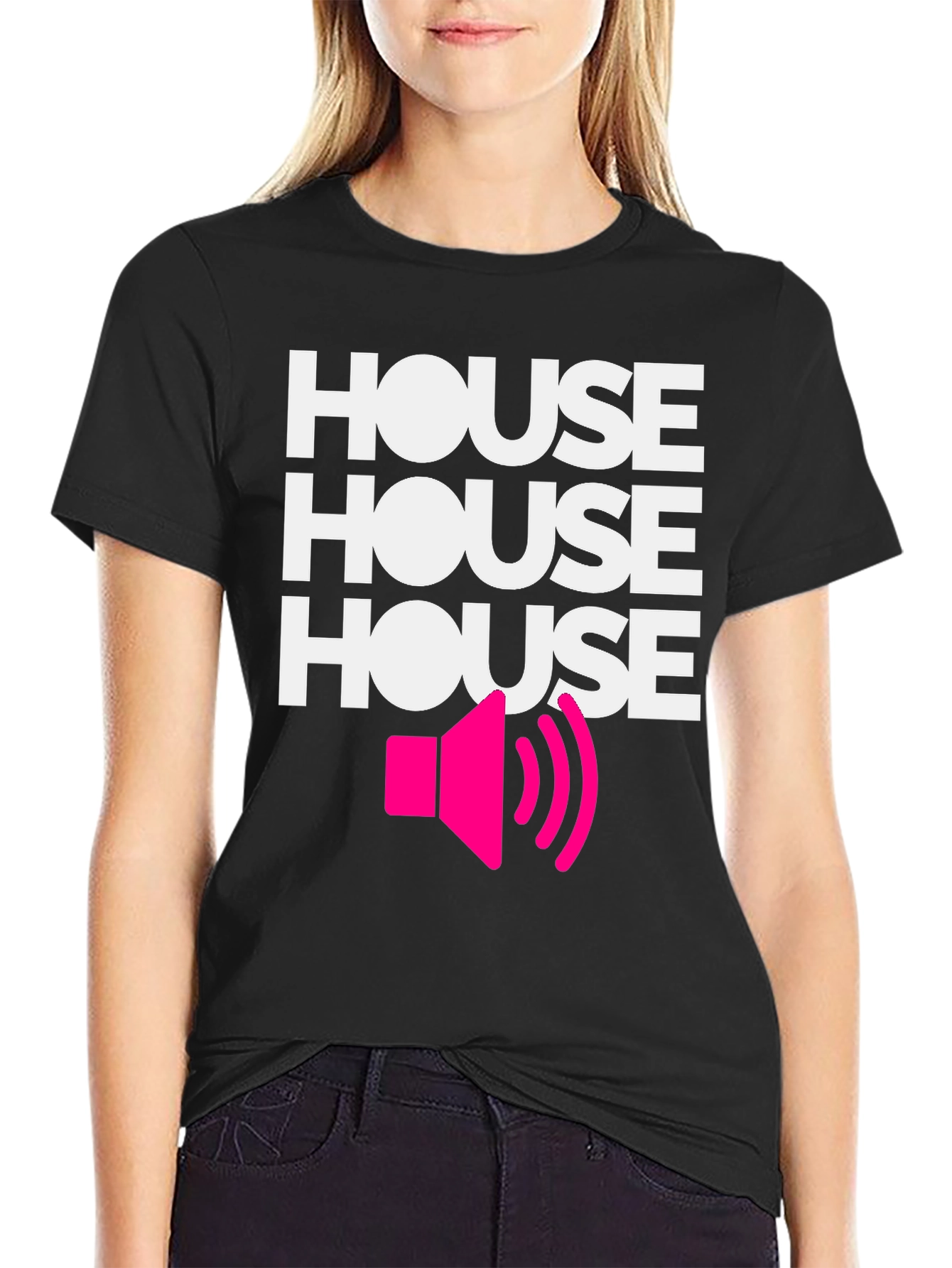 Black House Music Graphic Tee - Black Cotton view 2