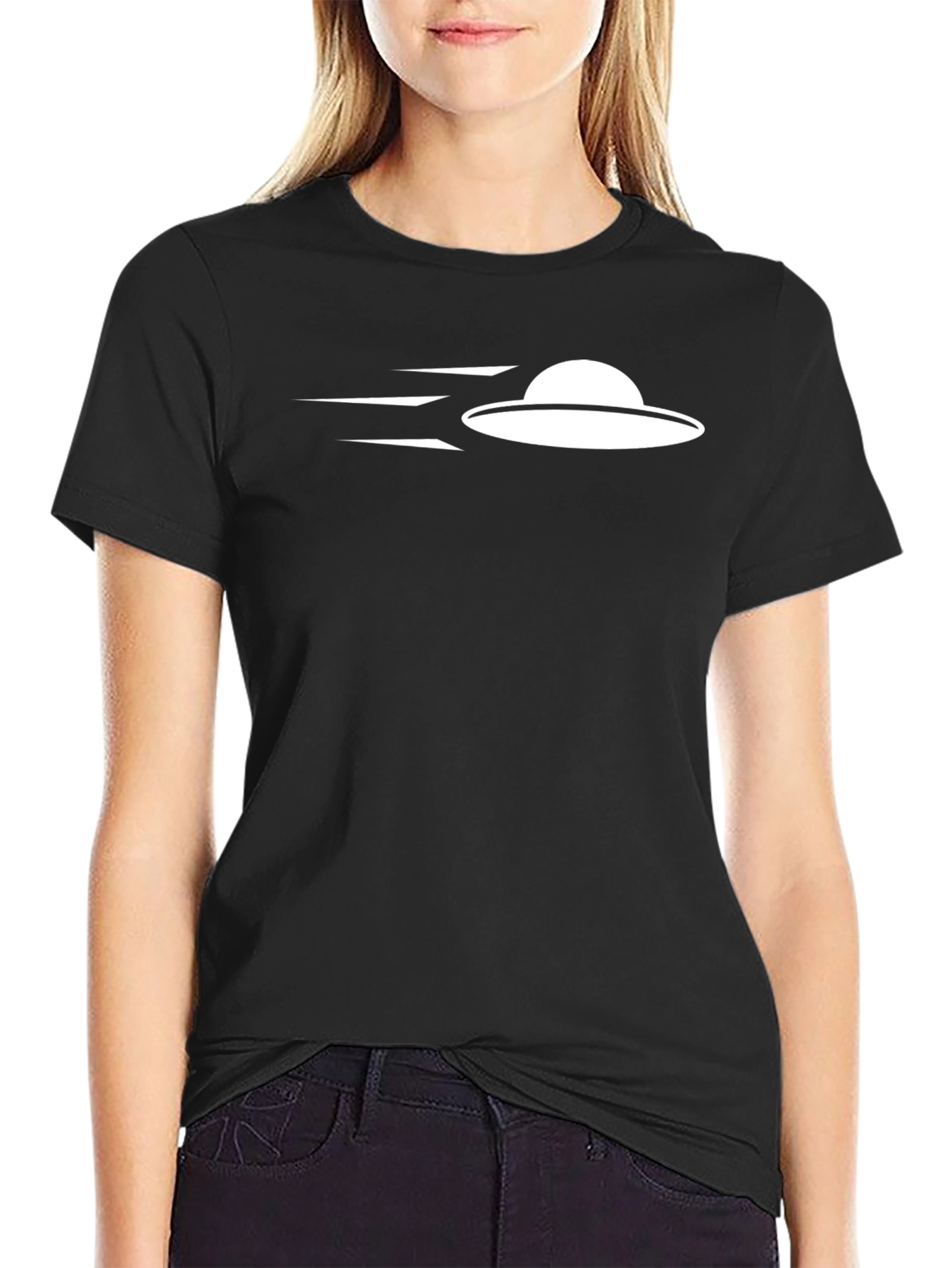 UFO Graphic Tee - Black Cotton T-Shirt - 2