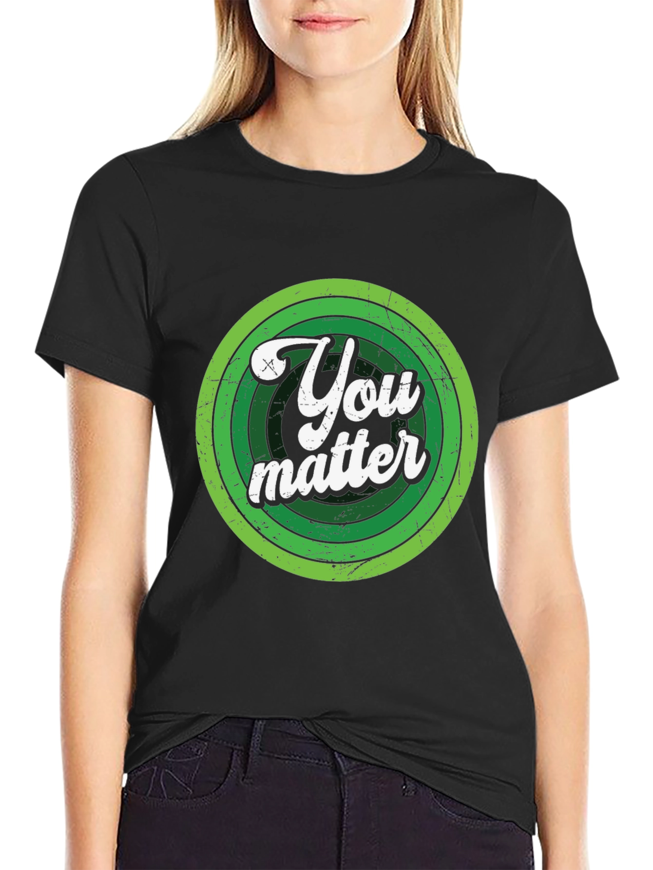 Black You Matter Graphic Tee - Men's Black T-Shirt view 2