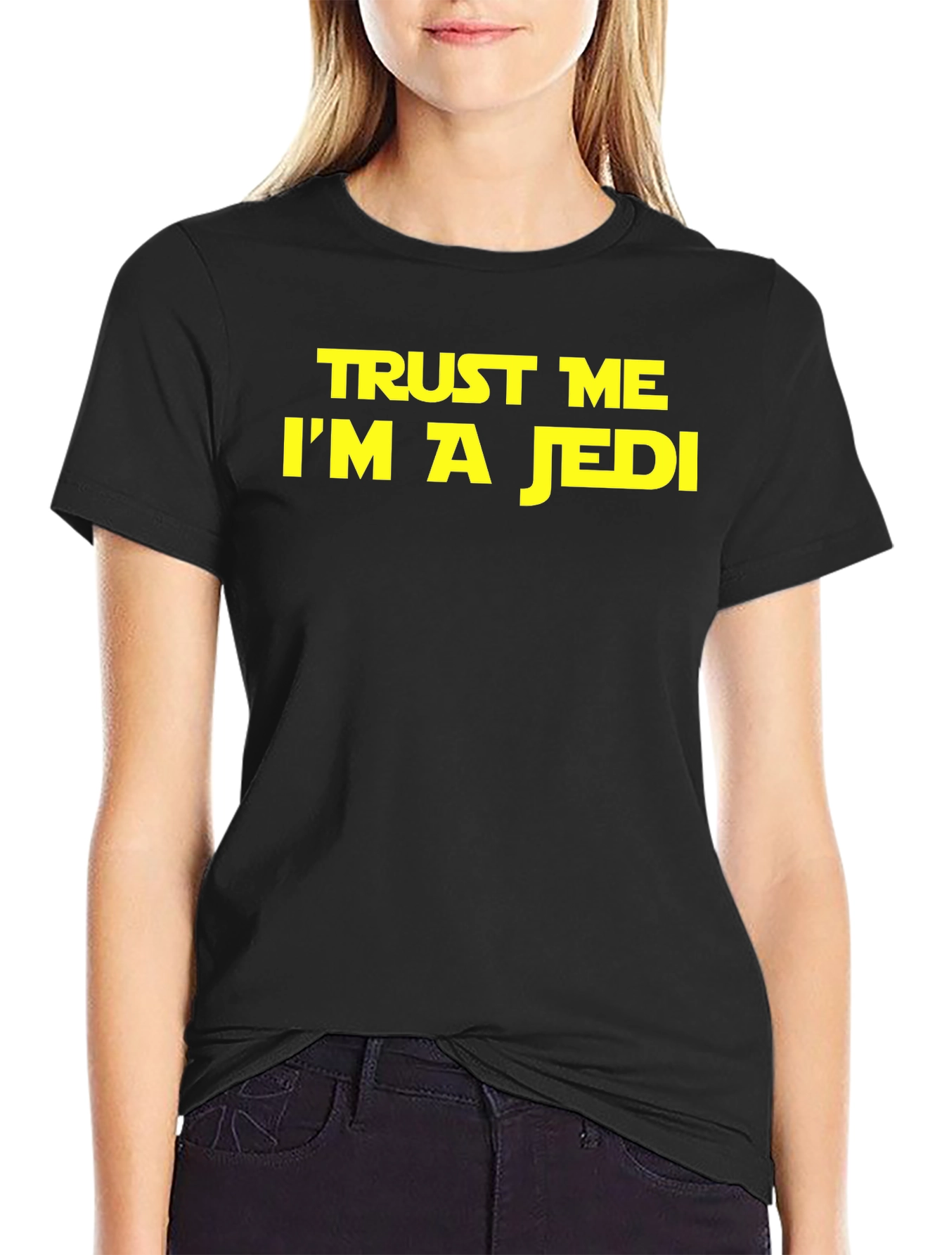 Black Trust Me I'm A Jedi T-Shirt - Black view 2