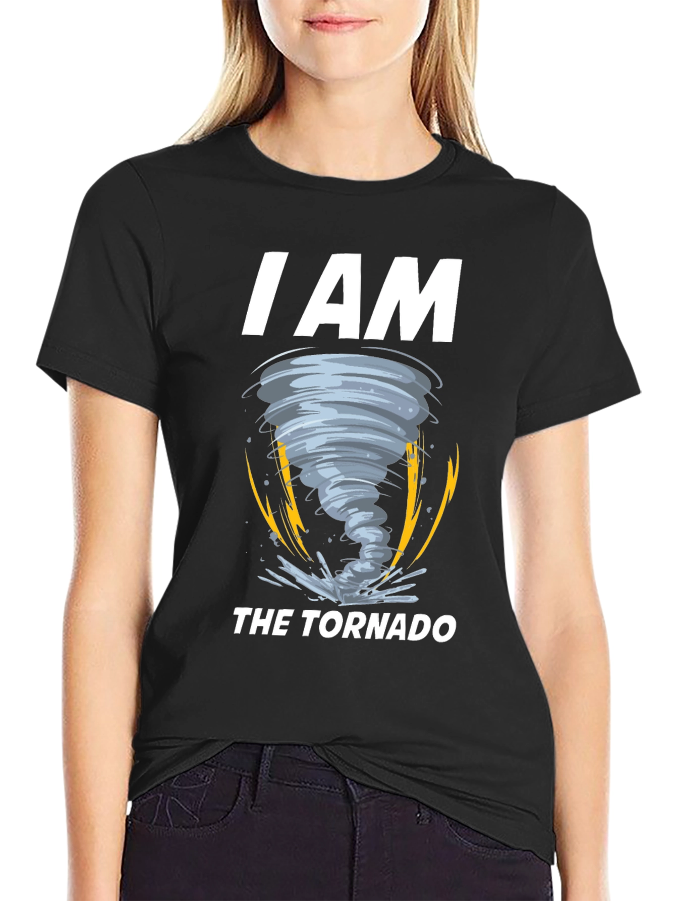 Black I Am The Tornado Graphic T-Shirt view 2