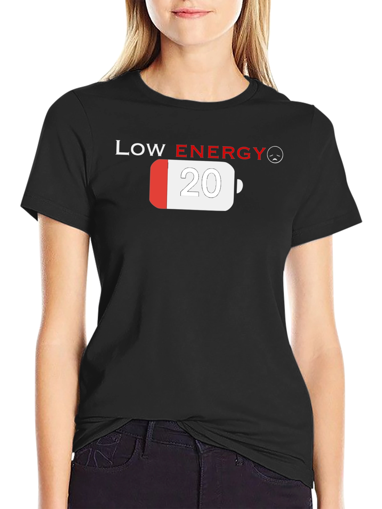 Black Low Energy Graphic T-Shirt - 20% Battery Life! view 2