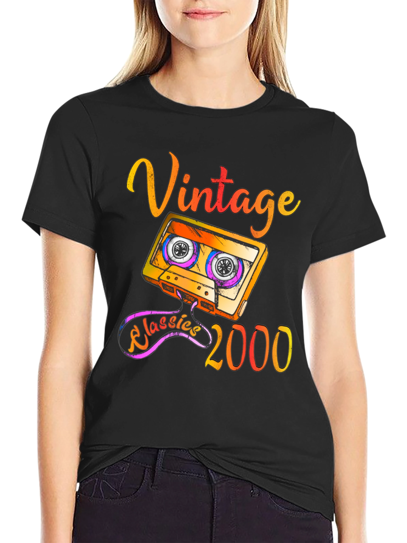 Black Vintage Classics 2000 Graphic Tee view 2