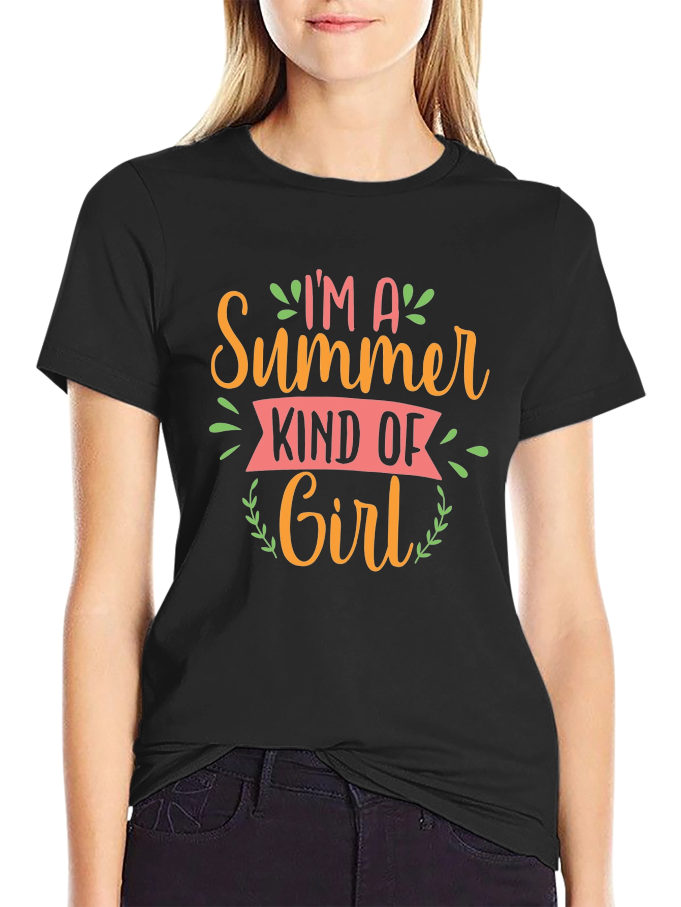 Black Summer Kind of Girl T-Shirt view 2