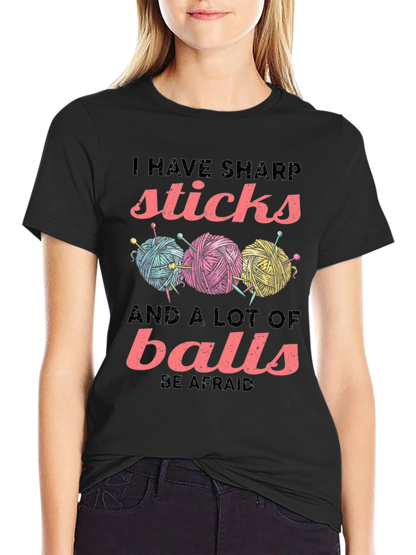 Black Sharp Sticks and a Lot of Balls T-Shirt view 2