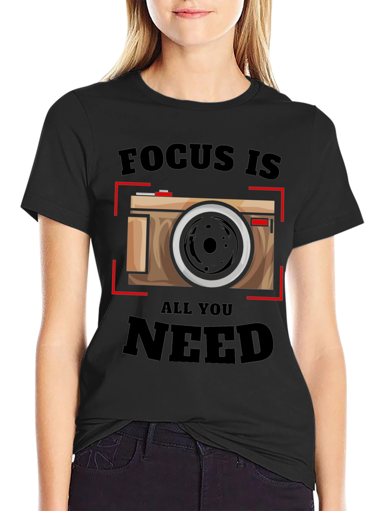 Focus Is All You Need - Camera Graphic T-Shirt - 2
