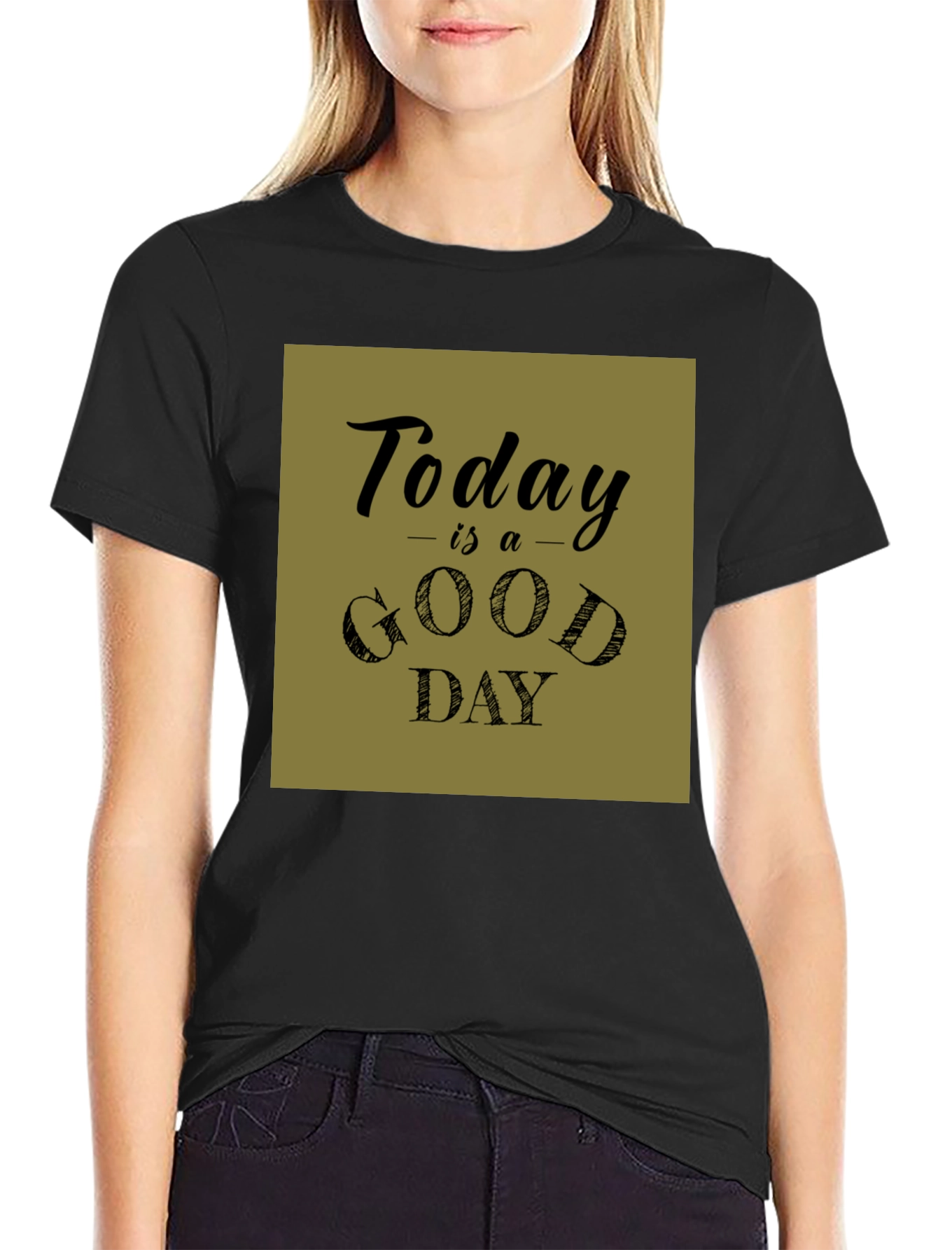 Black Today is a Good Day Graphic Tee view 2