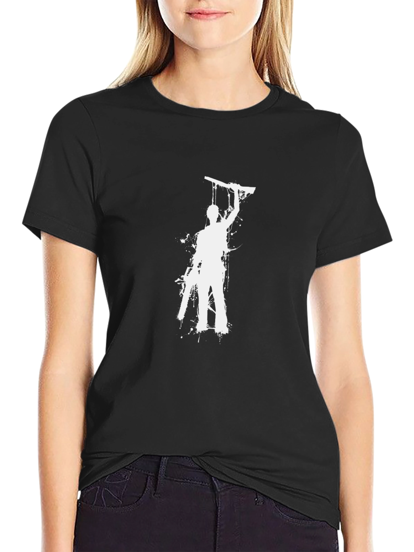 Black Evil Dead Ash T-Shirt - Groovy Design view 2