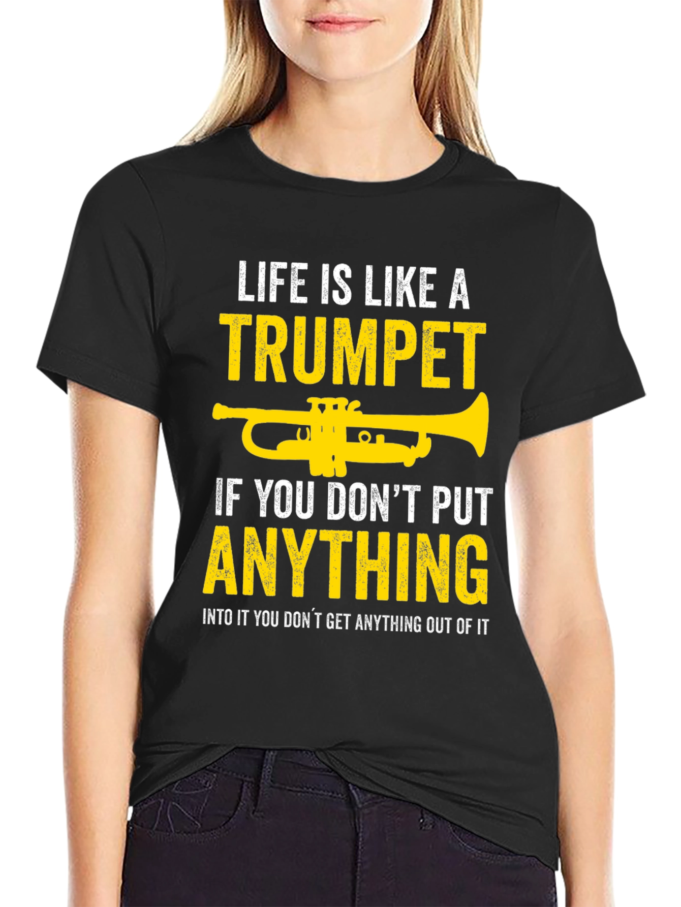 Black Life is Like a Trumpet T-Shirt view 2