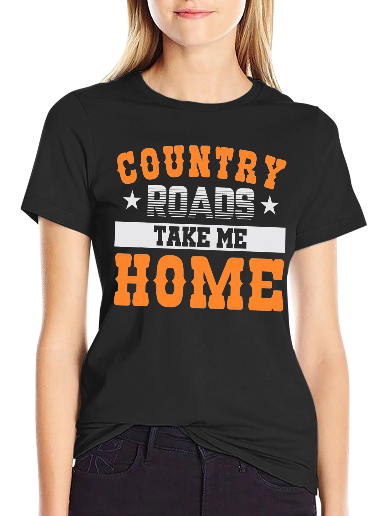 Black Country Roads Take Me Home T-Shirt view 2