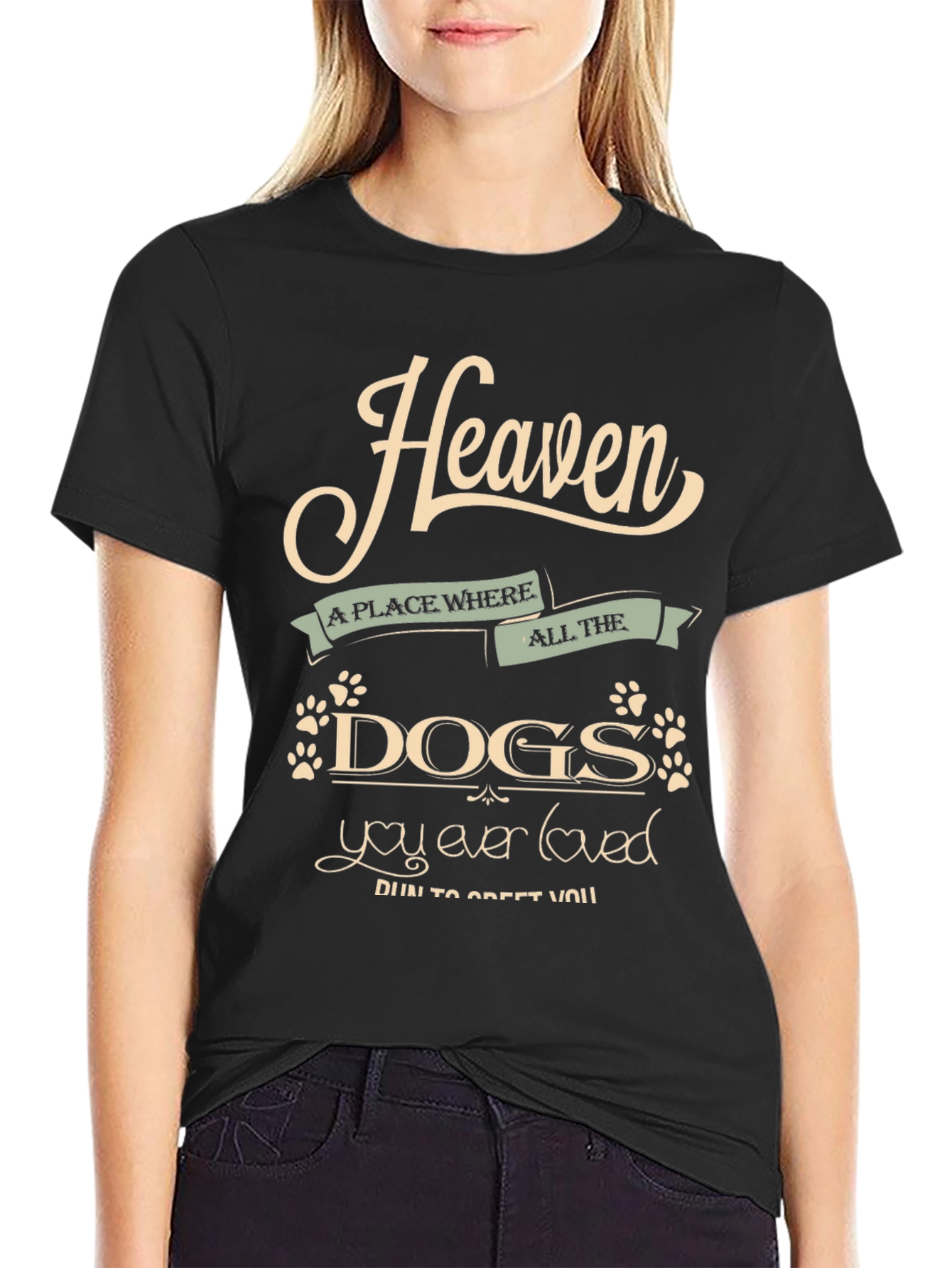Black Heaven Dogs T-Shirt view 2