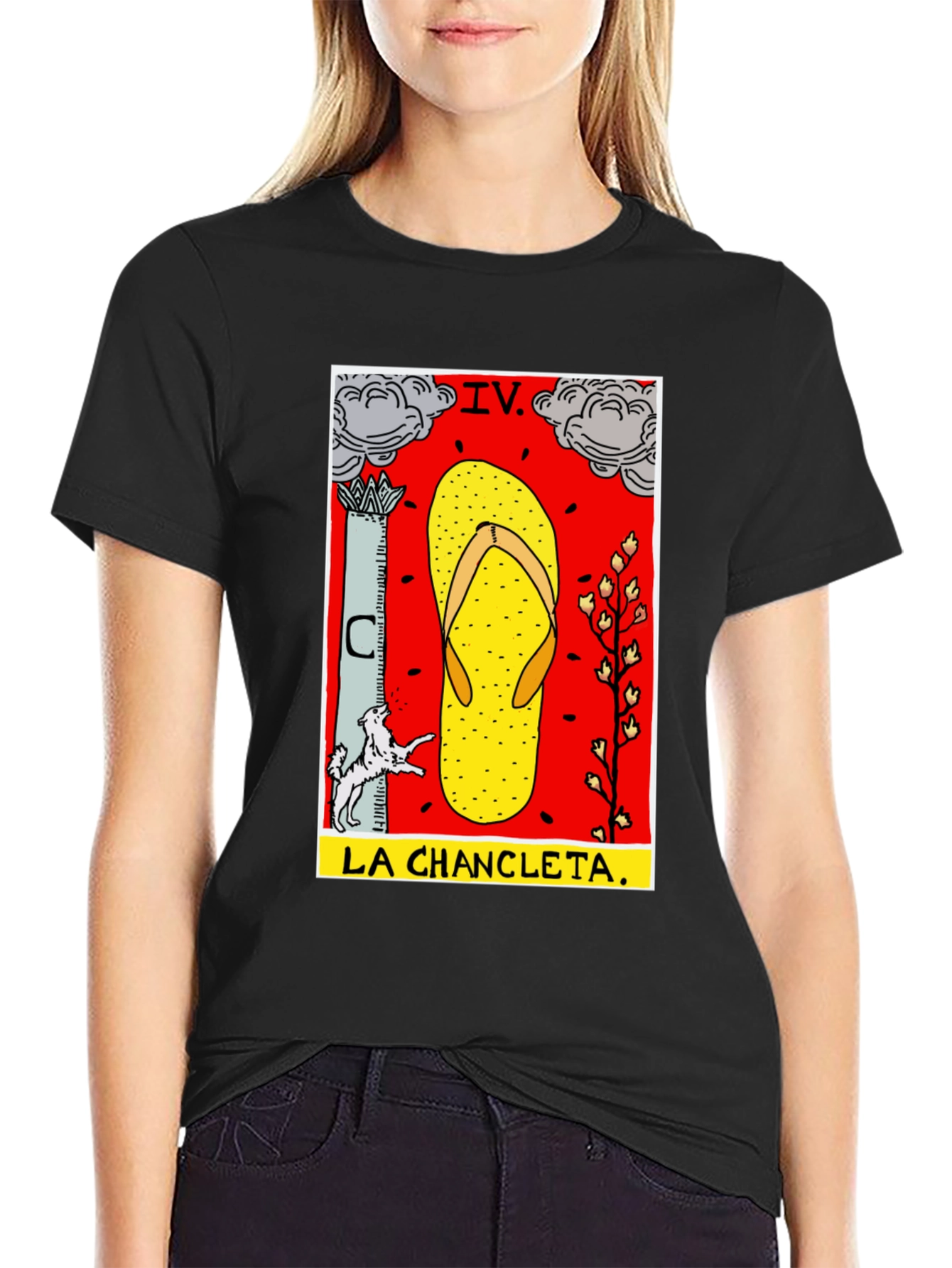 Black La Chanclata Graphic Tee view 2