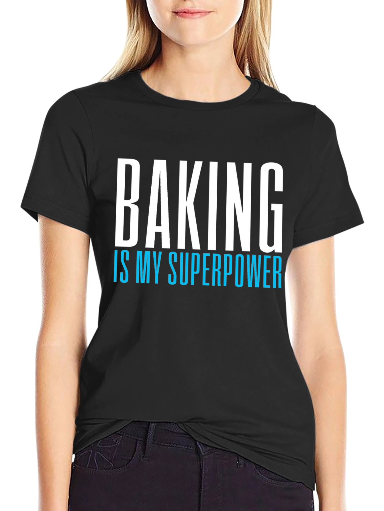 Black Baking is My Superpower Graphic Tee view 2