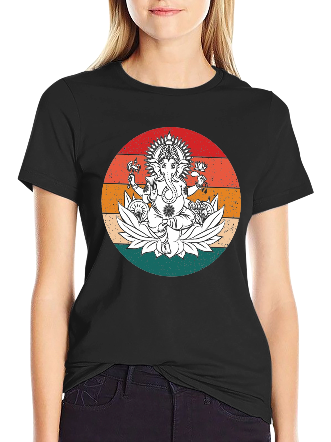 Ganesh Lotus Graphic Tee - 2