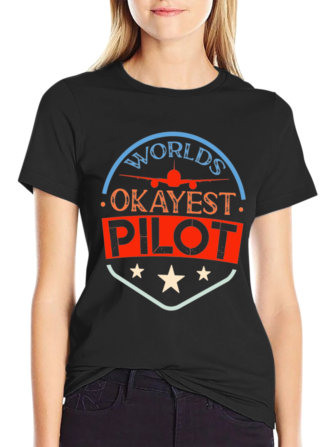 World's Okayest Pilot T-Shirt - Funny Aviation Tee - 2