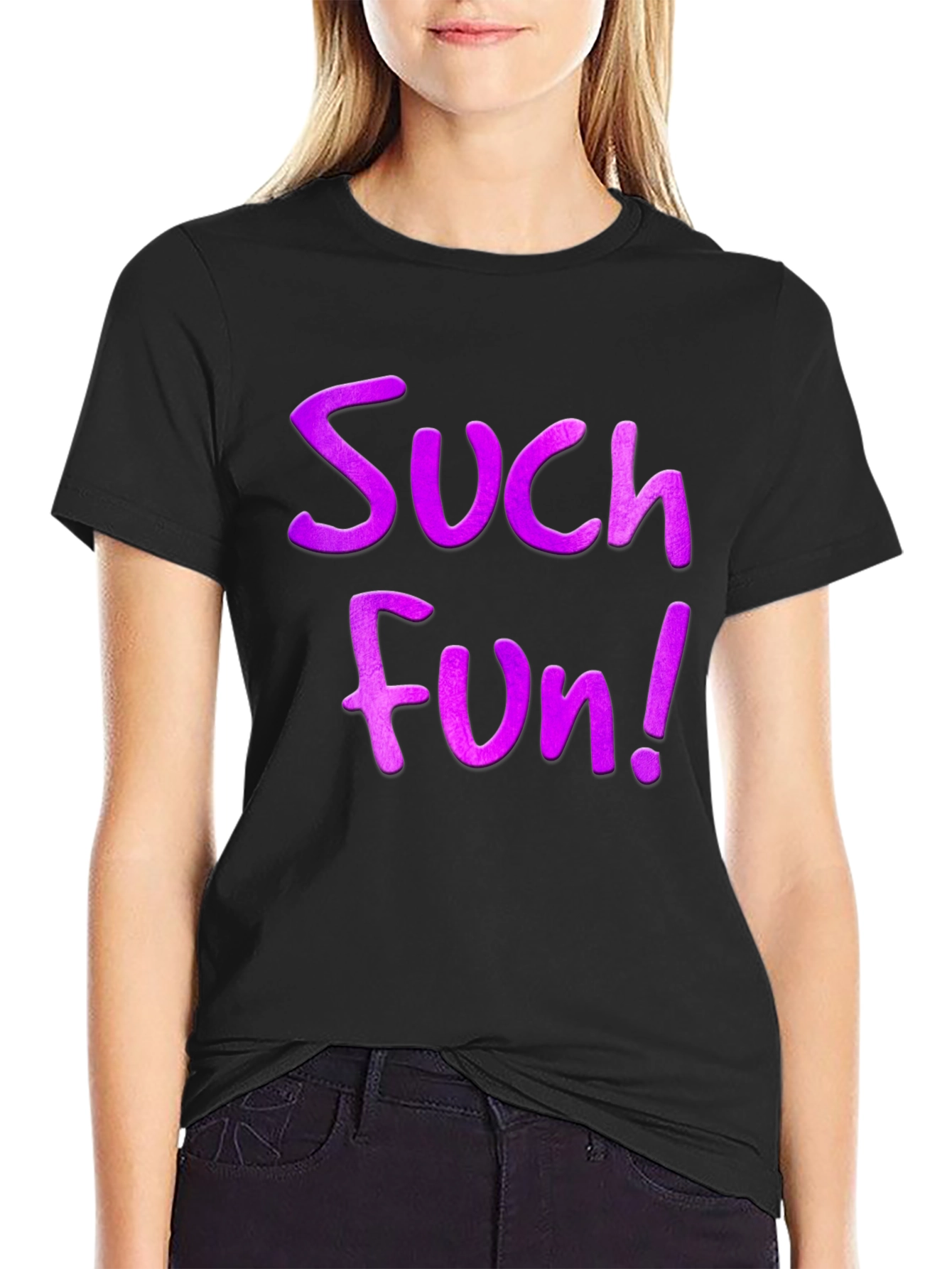 Black Such Fun! Graphic Novelty T-Shirt view 2