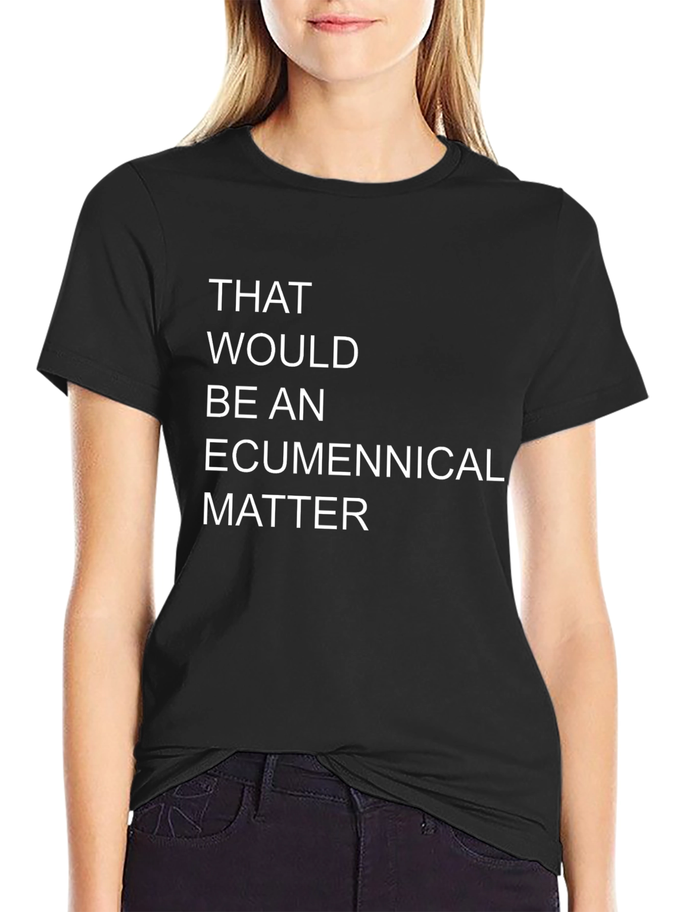 Black Ecumenical Matter T-Shirt, Black, Unisex view 2