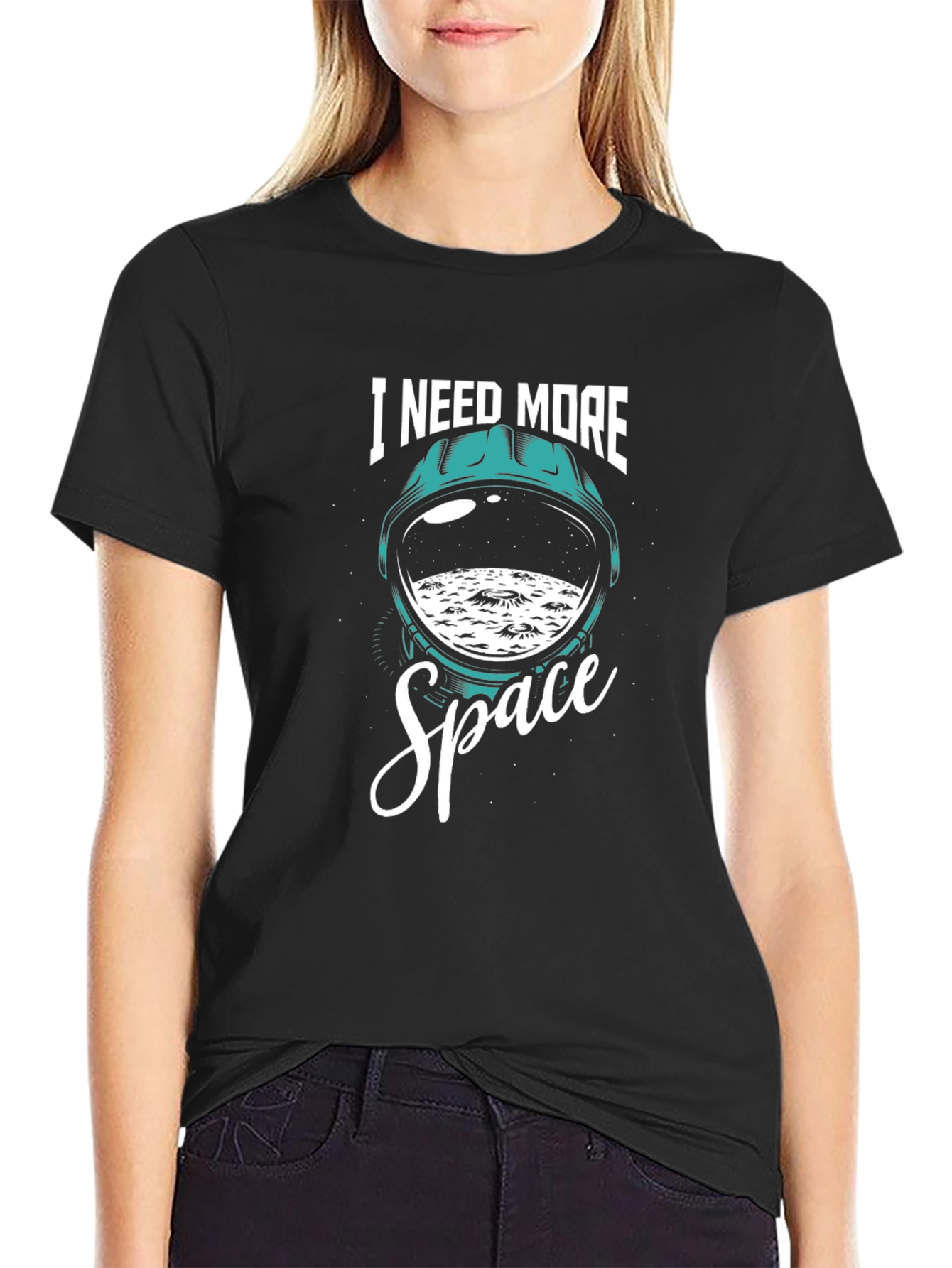 Black I Need More Space T-Shirt view 2