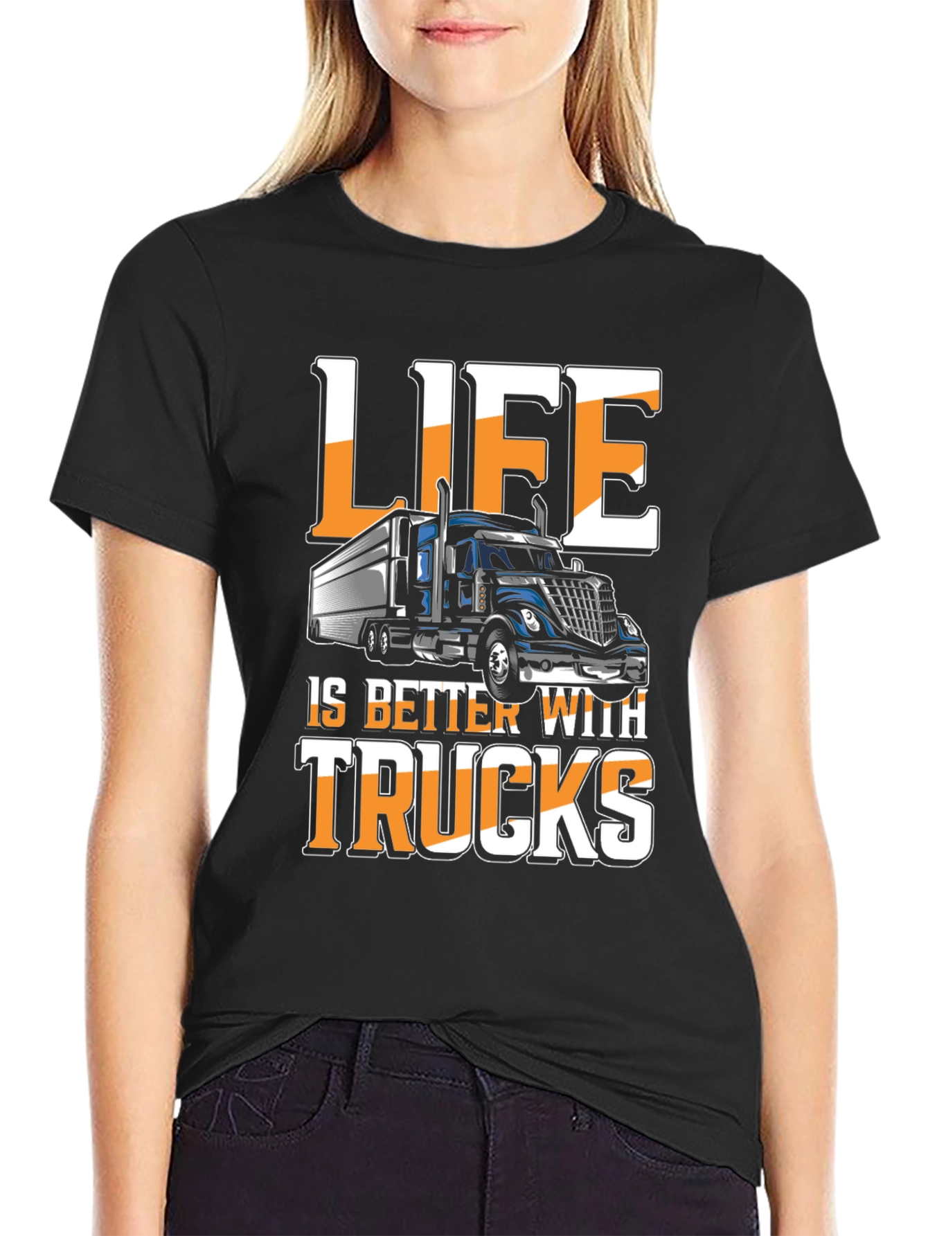 Black Life is Better with Trucks Graphic Tee view 2