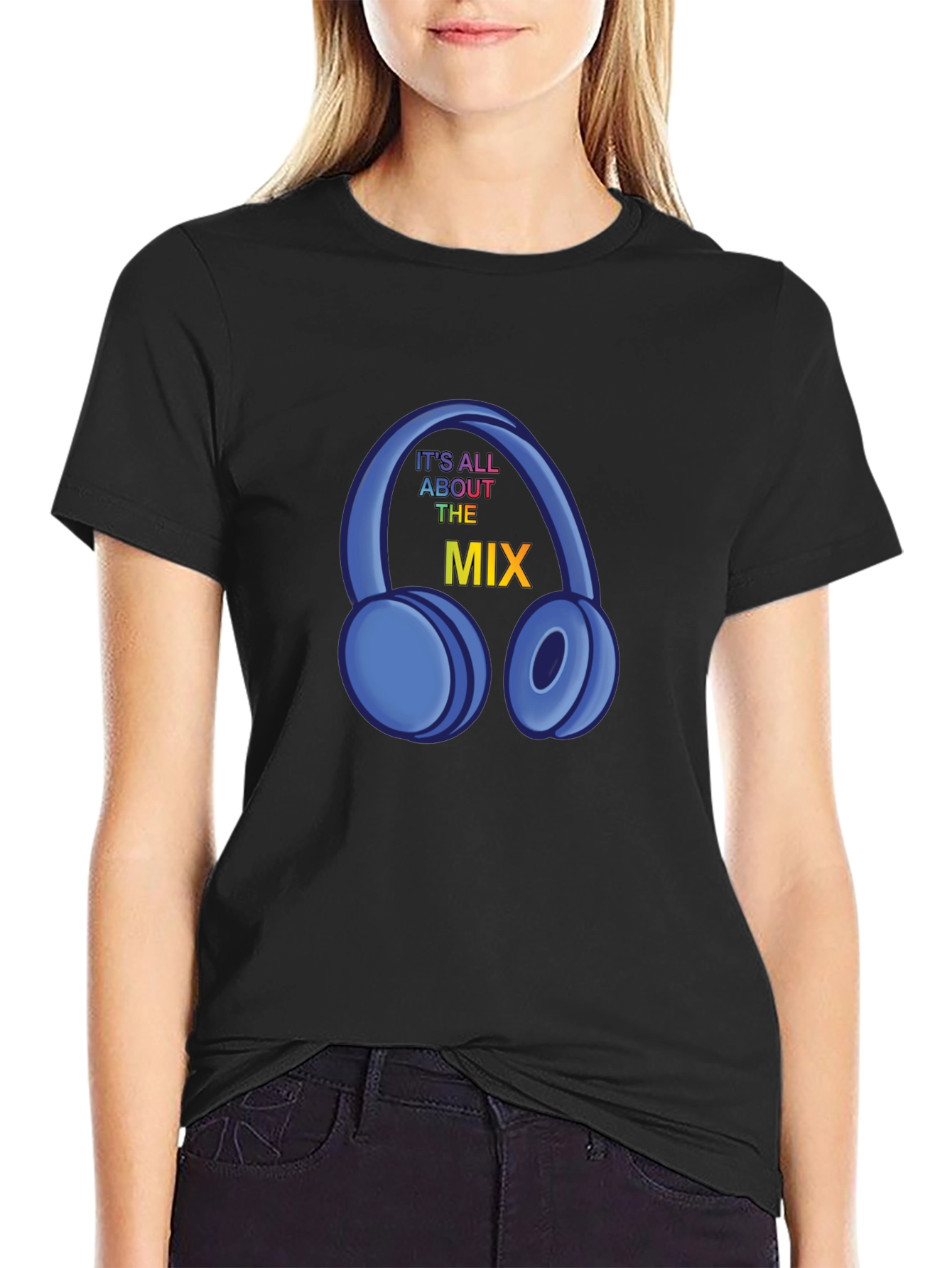 Black It's All About The Mix Graphic T-Shirt view 2
