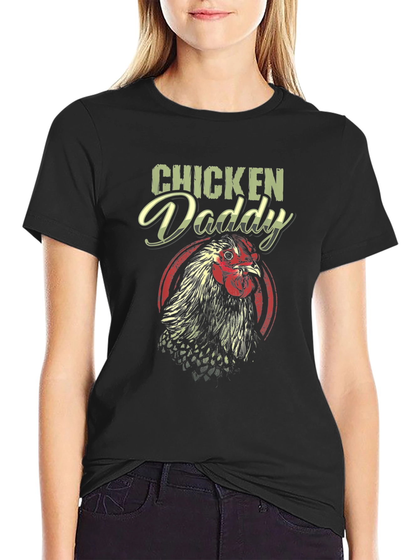 Black Chicken Daddy Graphic T-Shirt view 2