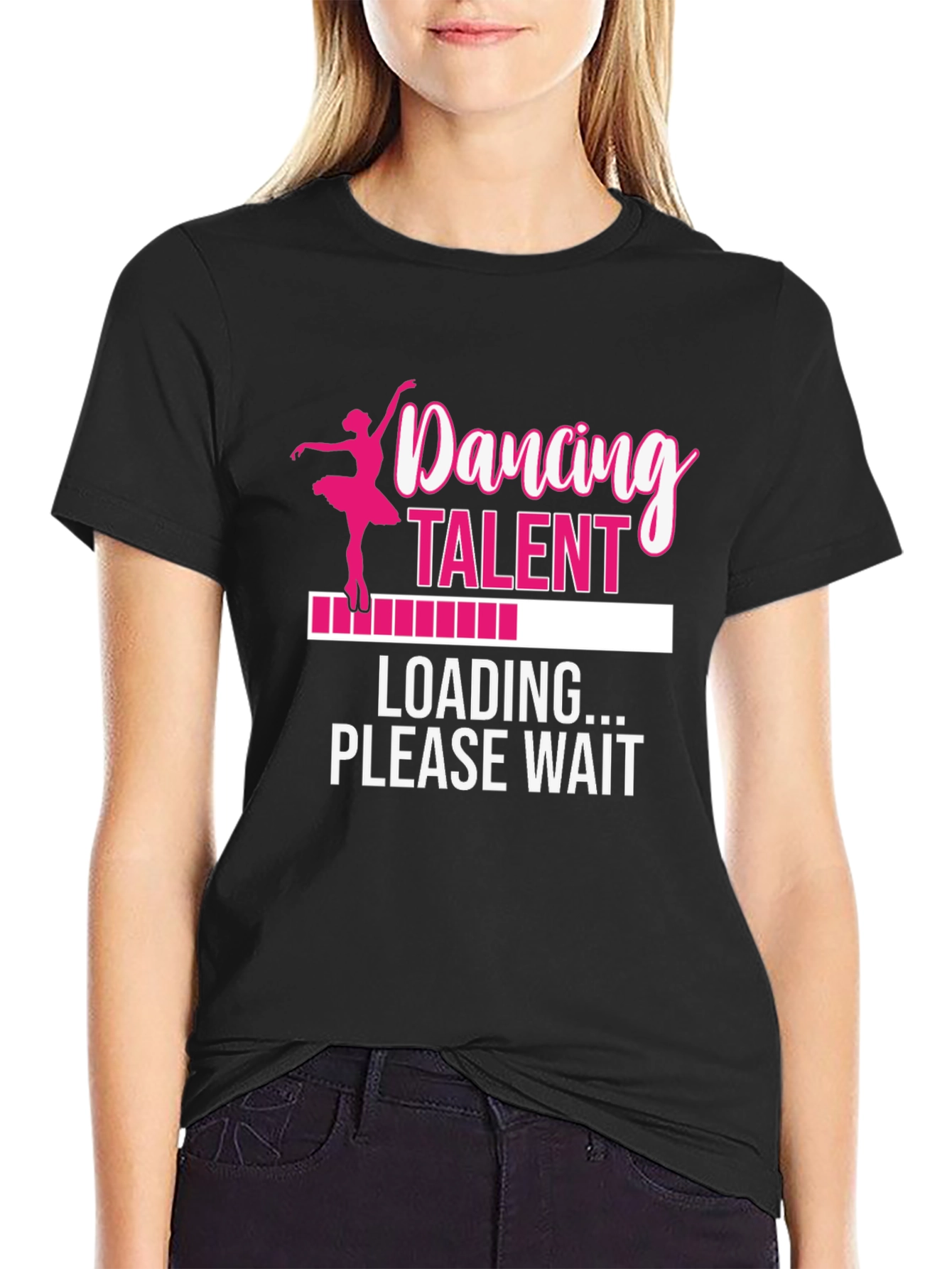 Black Dancing Talent Loading T-Shirt view 2