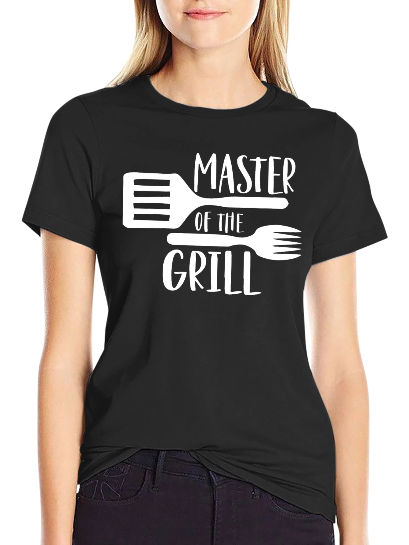 Black Master of the Grill T-Shirt - BBQ Expert Tee view 2