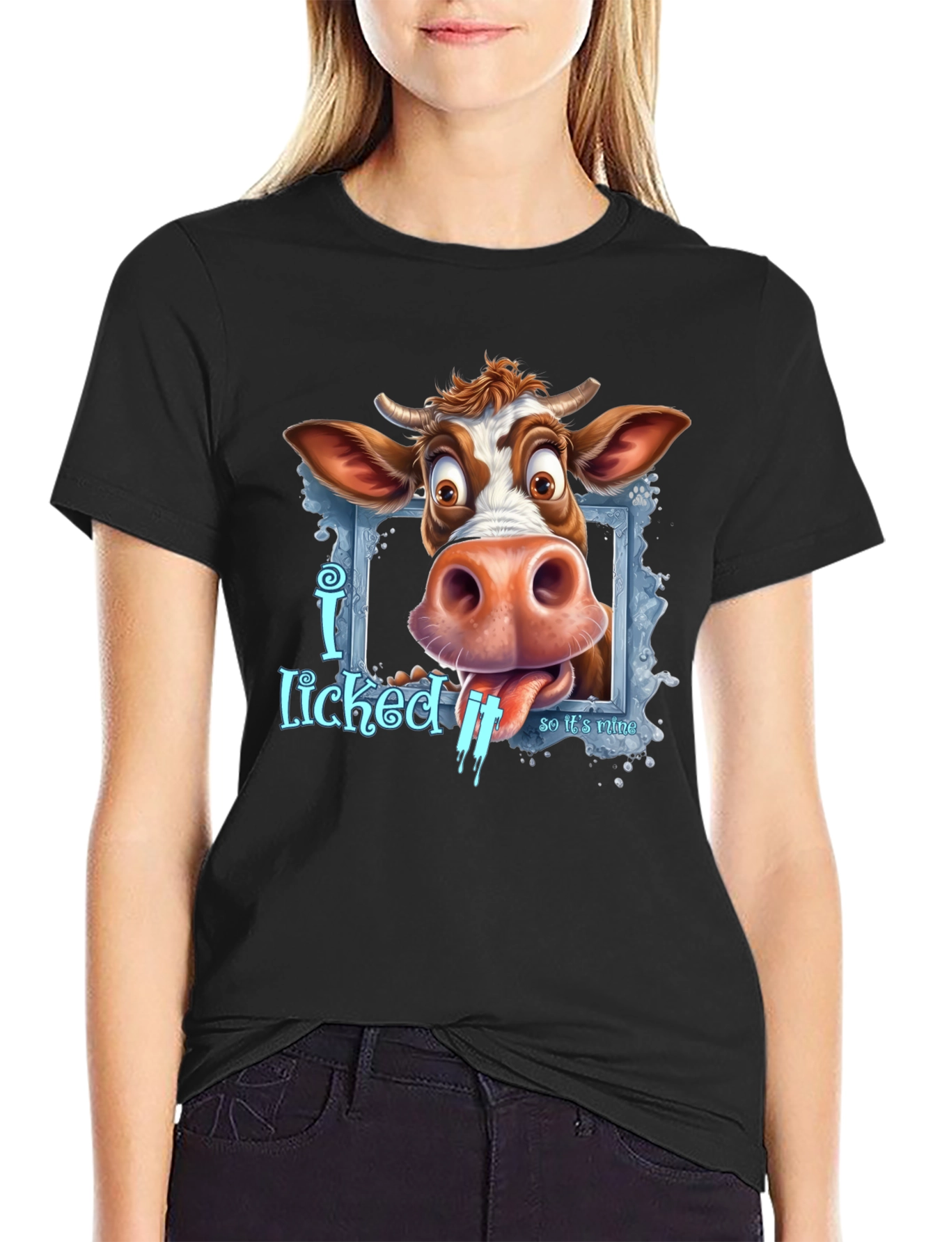 Funny Cow "I Licked It" Graphic Tee - 2