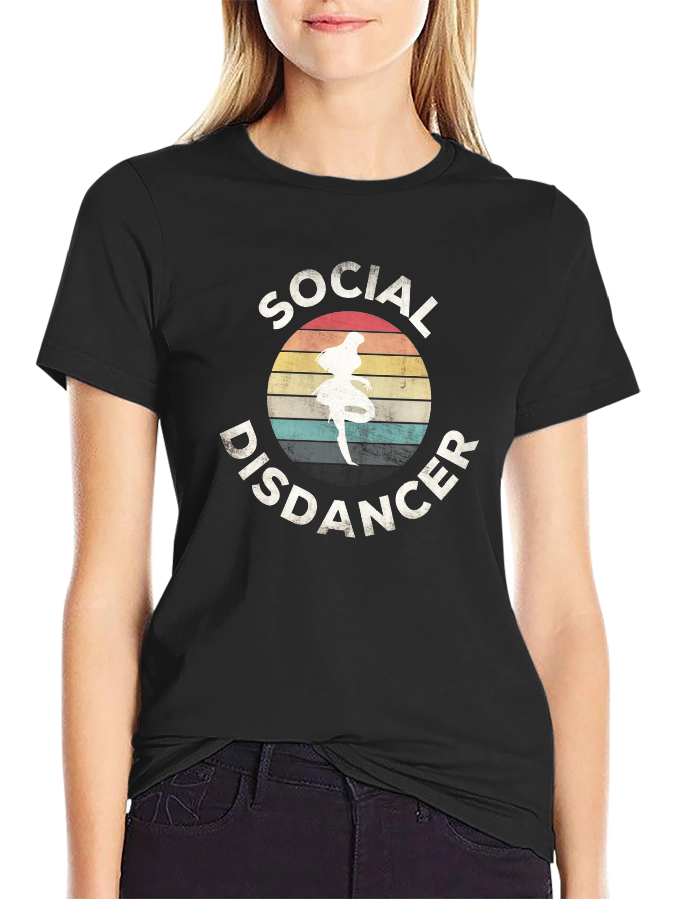 Black Social Disdancer Graphic Tee view 2