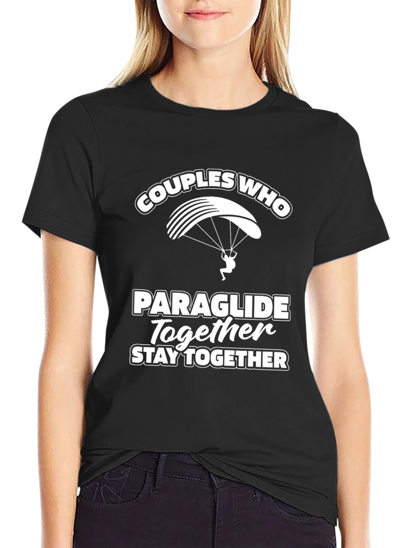 Black Couples Who Paraglide Together T-Shirt view 2