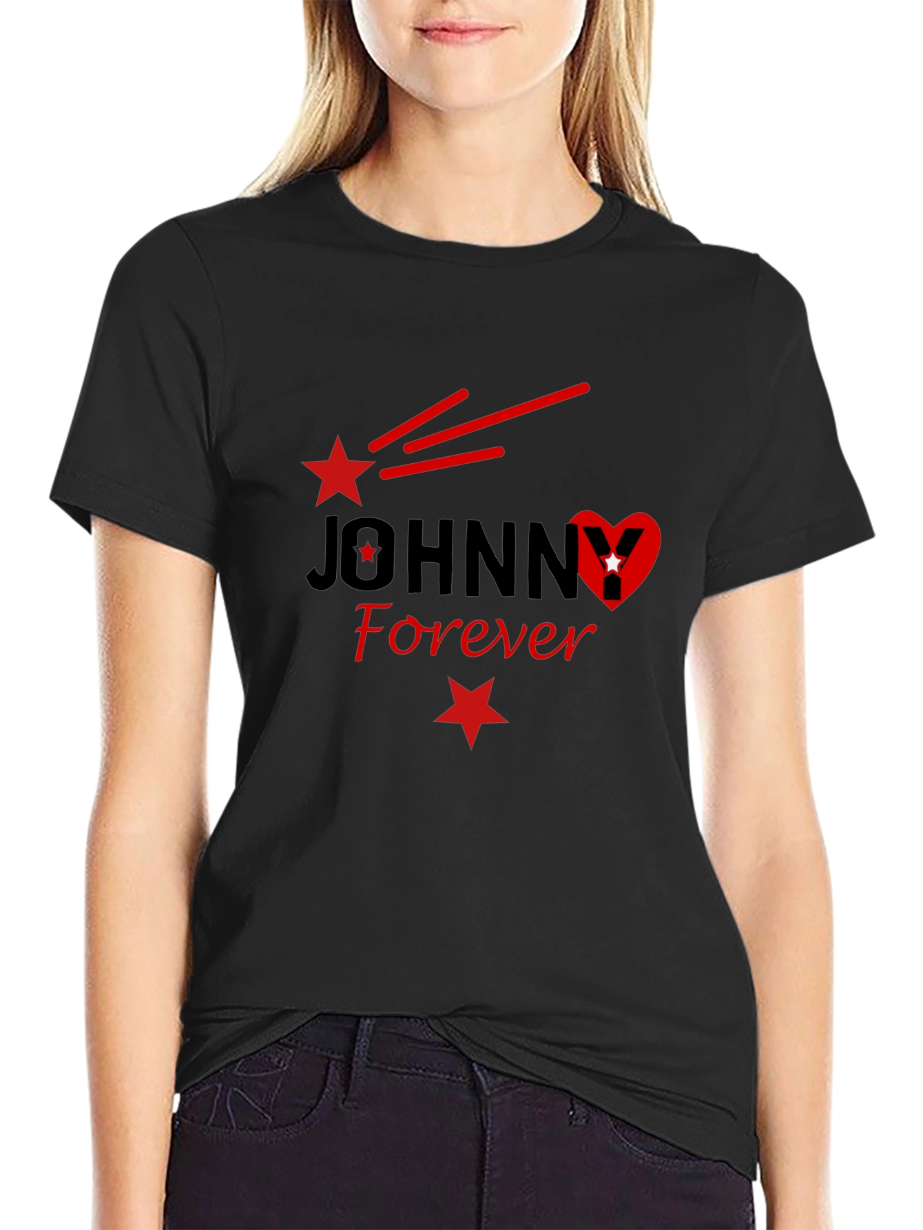 Black Johnny Forever Graphic Tee - Black view 2