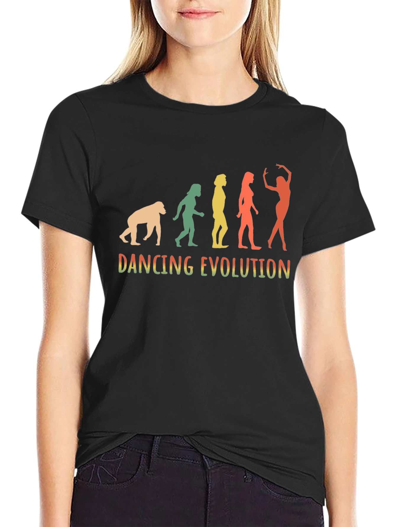 Black Dancing Evolution Graphic Tee - Unisex view 2