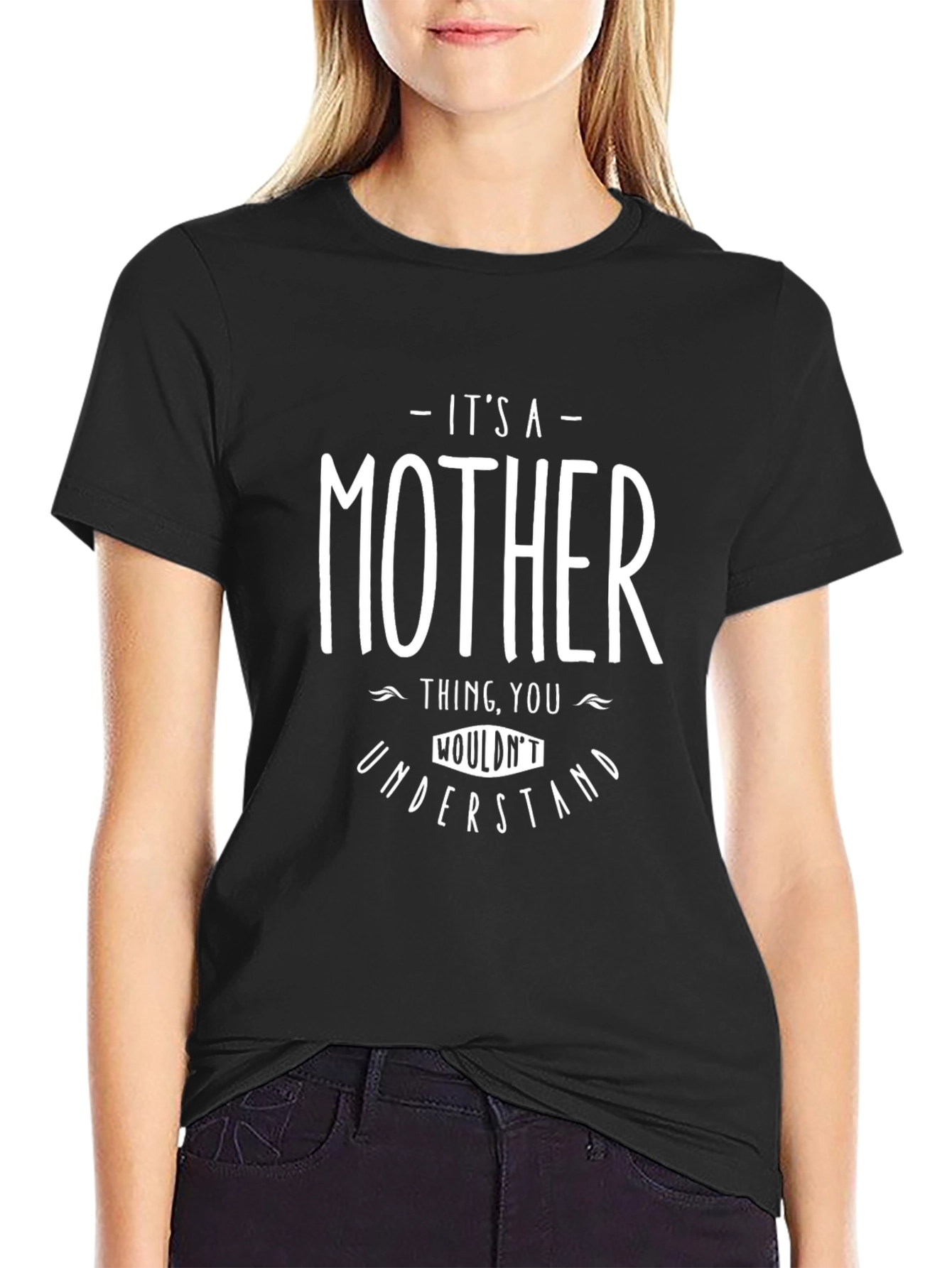 Black It's a Mother Thing T-Shirt view 2