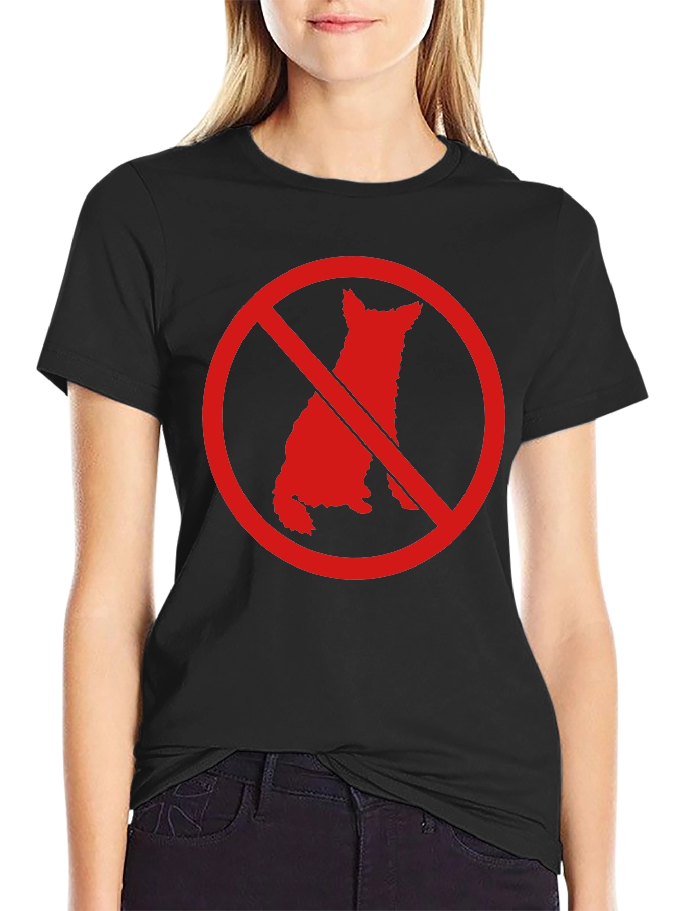 Black No Dogs Allowed Graphic T-Shirt - Men's Black Tee view 2