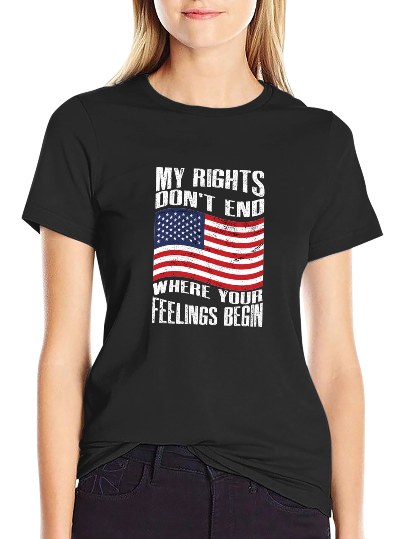 Black My Rights Don't End T-Shirt view 2