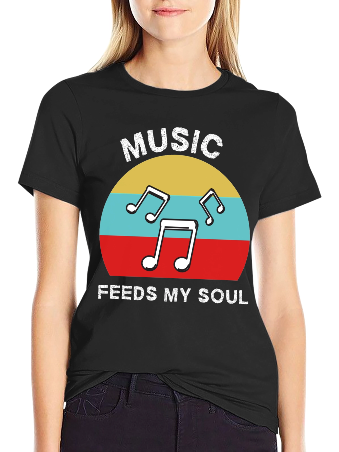 Black Music Feeds My Soul Graphic Tee view 2
