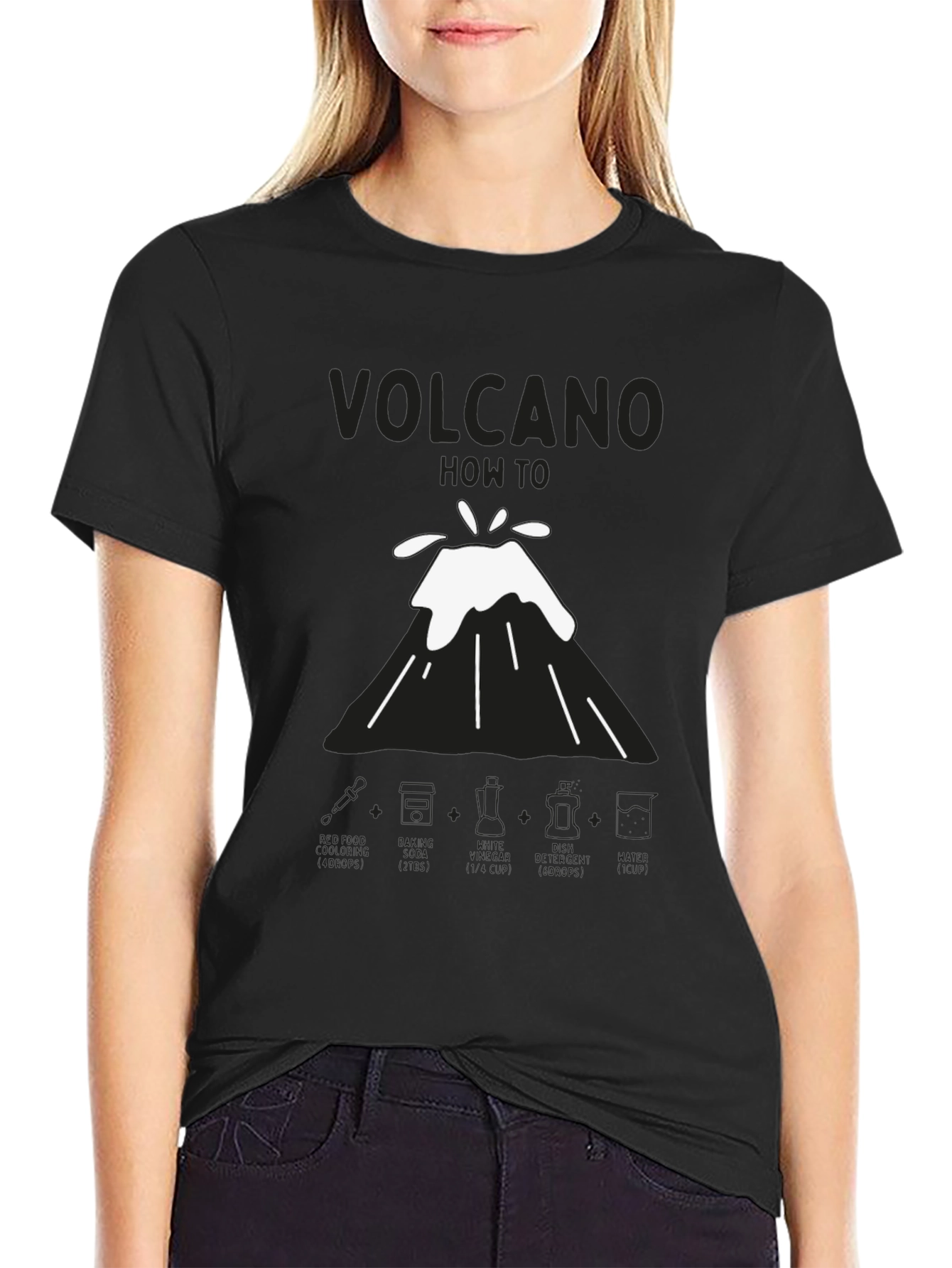 Black Volcano How-To Men's Black T-Shirt view 2