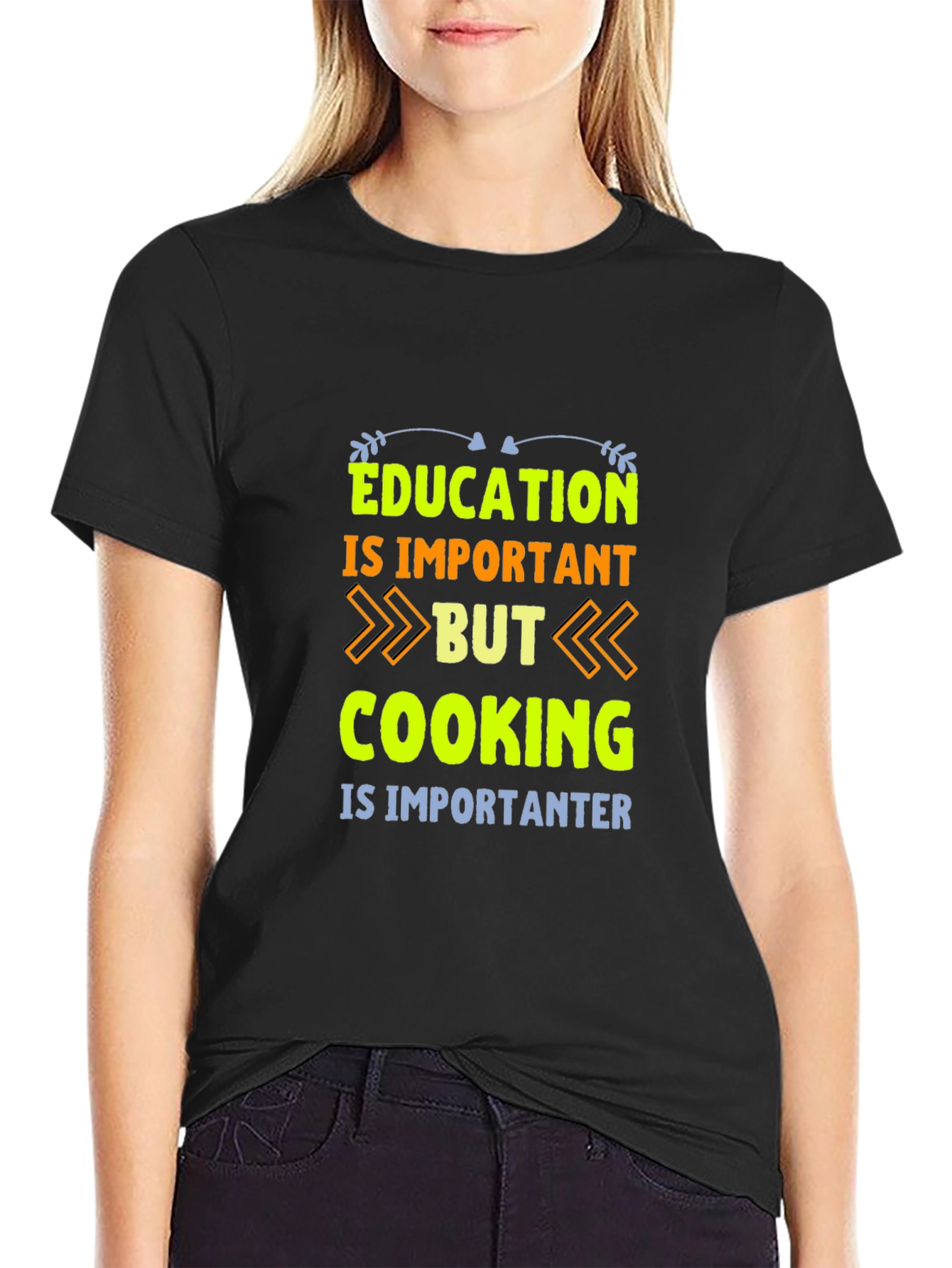 Black Education Cooking Important T-Shirt view 2
