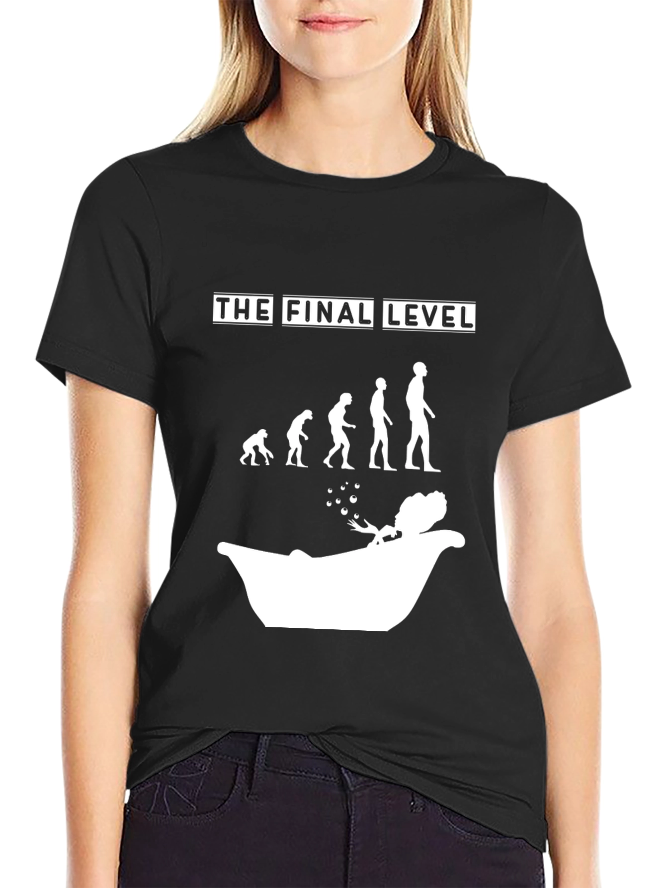 Black The Final Level Evolution T-Shirt Funny Graphic Tee view 2