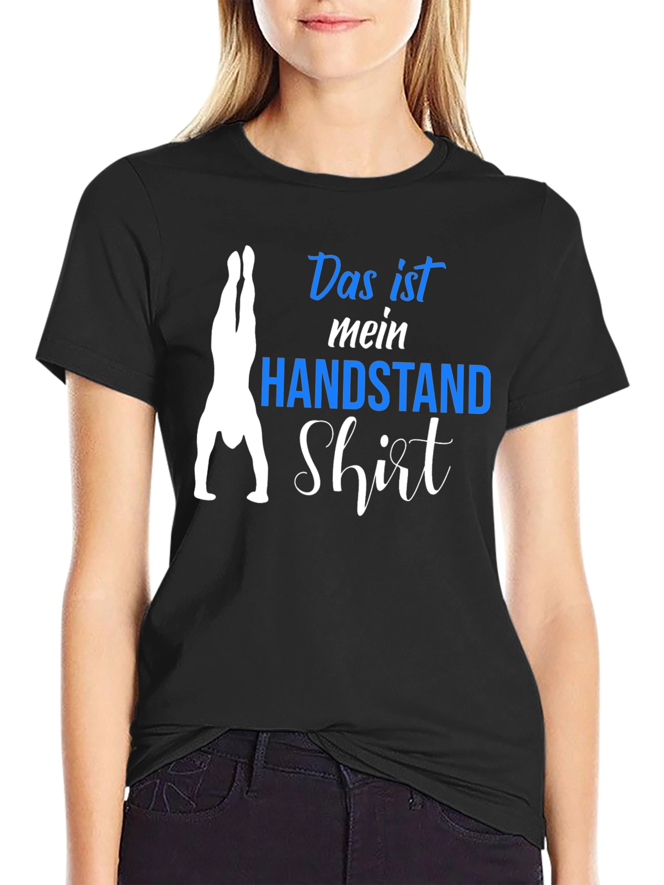 Black Handstand Shirt - Men's Black Graphic Tee view 2