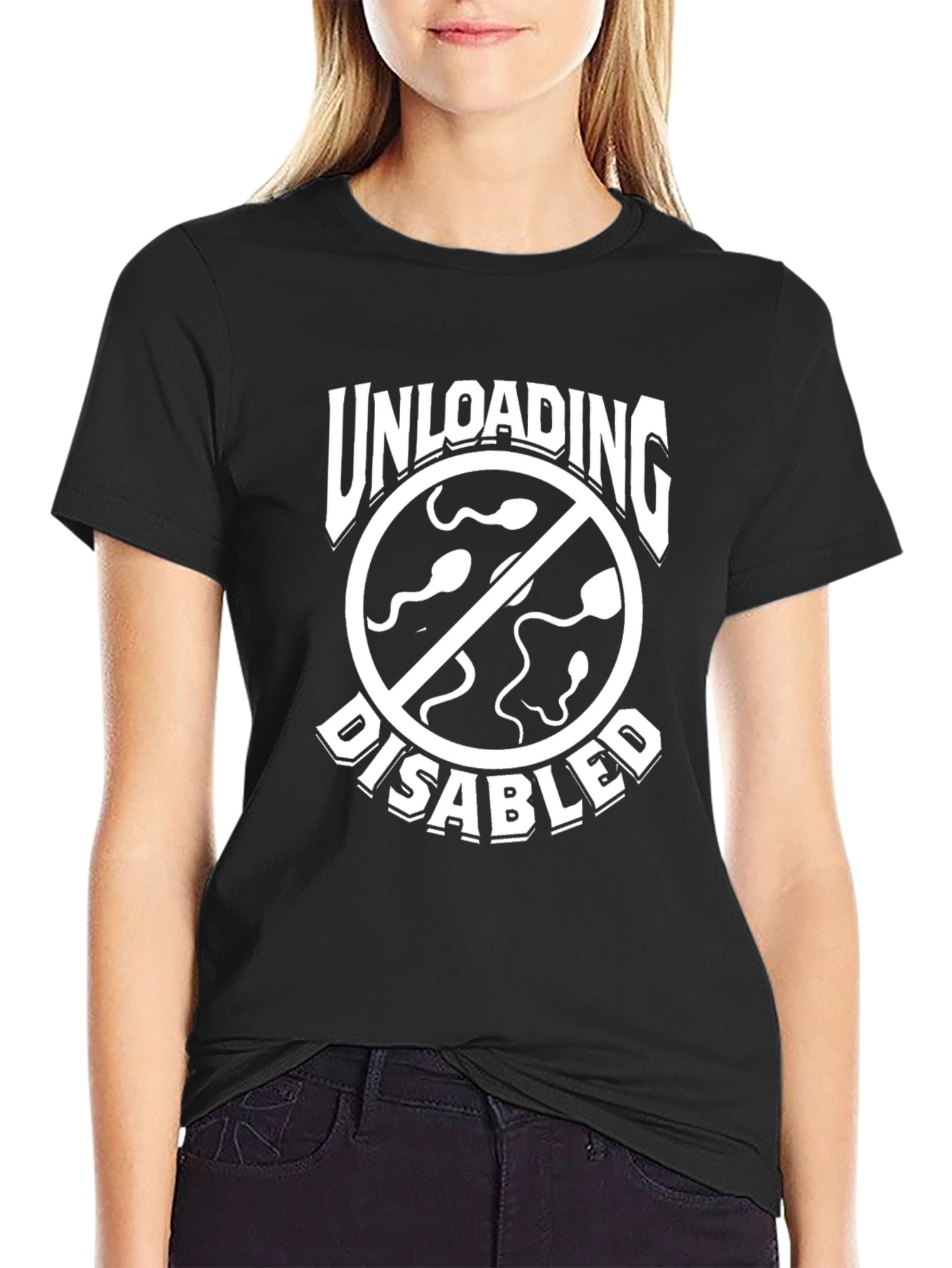 Black Unloading Disabled Graphic T-Shirt view 2