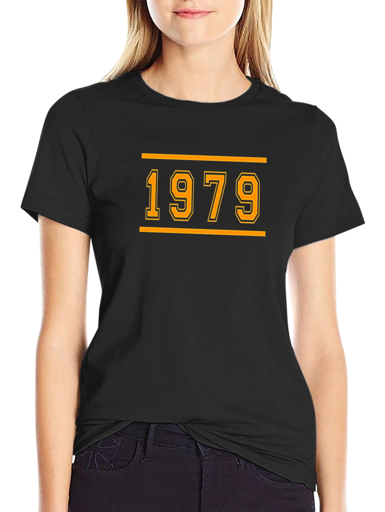 Black Vintage 1979 T-Shirt - Retro Birthday Tee view 2