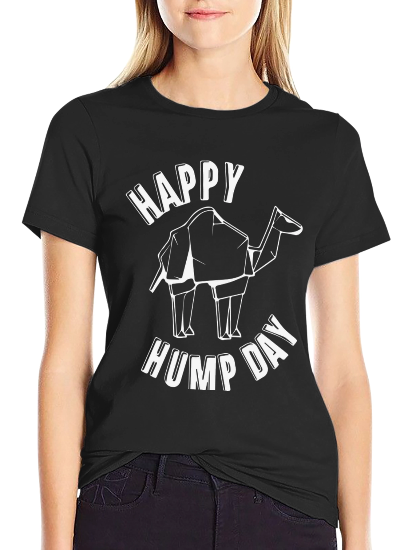 Black Happy Hump Day Camel T-Shirt - Black view 2