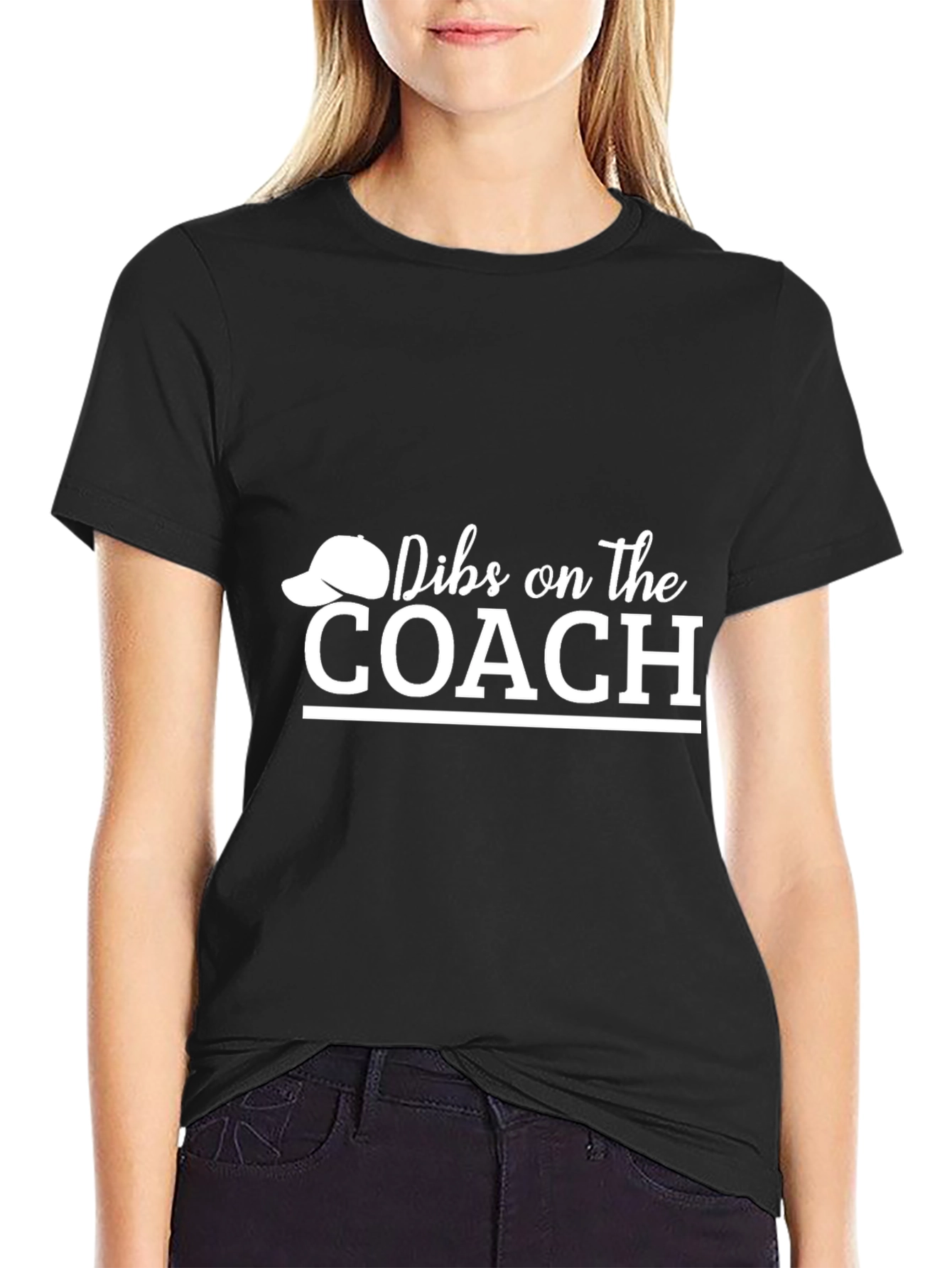 Black Dibs on the Coach T-Shirt - Funny Baseball Tee view 2