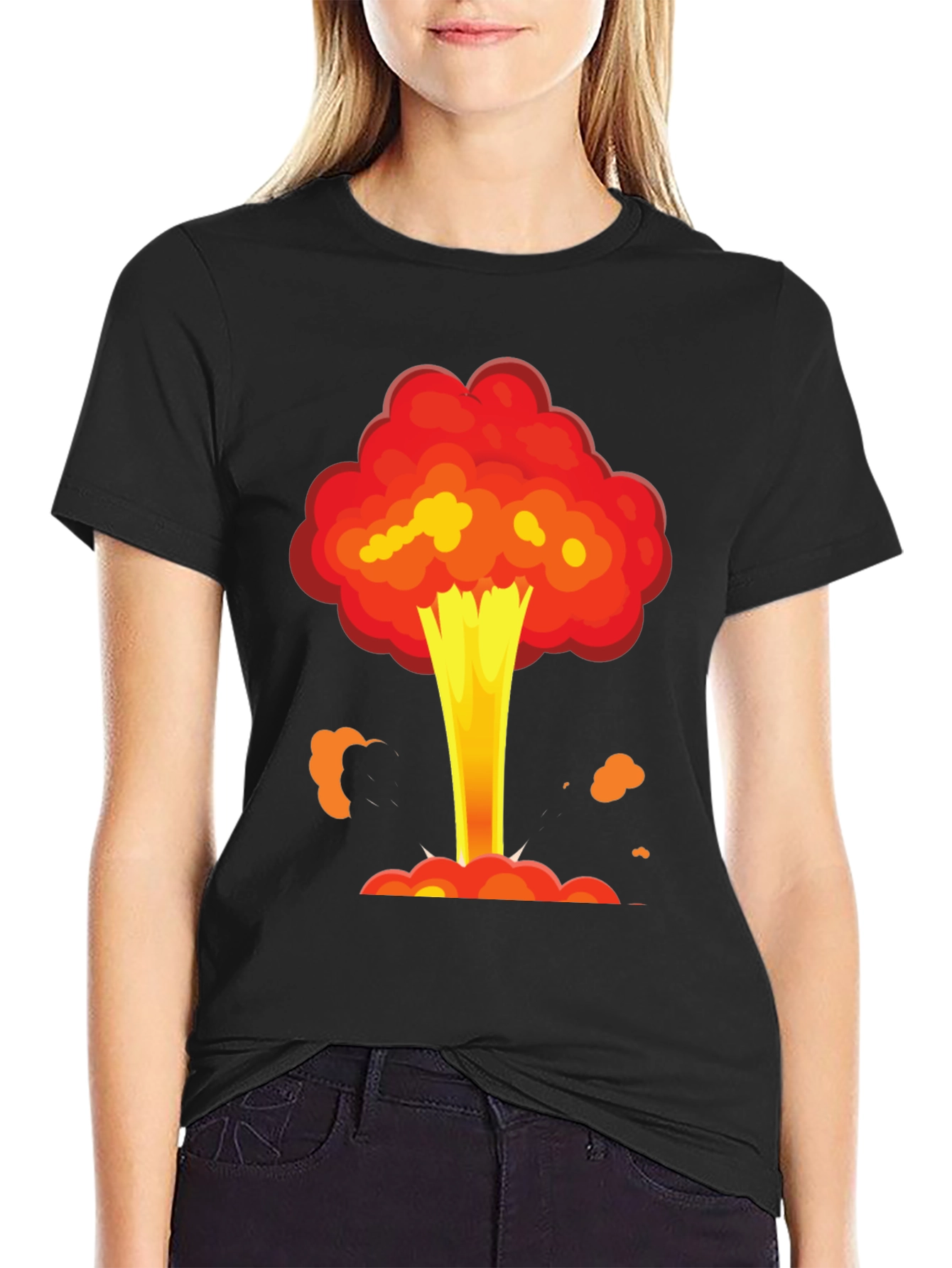 Black Explosion Graphic Tee - Atomic Style Shirt view 2