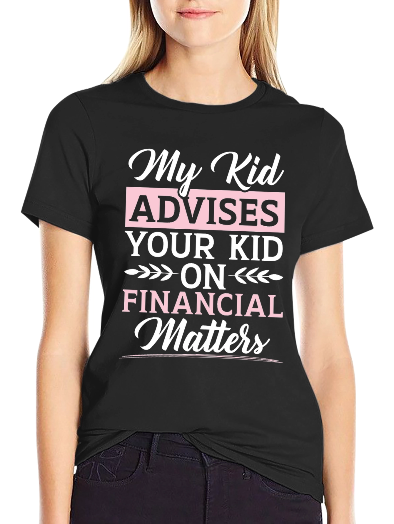 Black My Kid Advises Your Kid Funny T-Shirt view 2