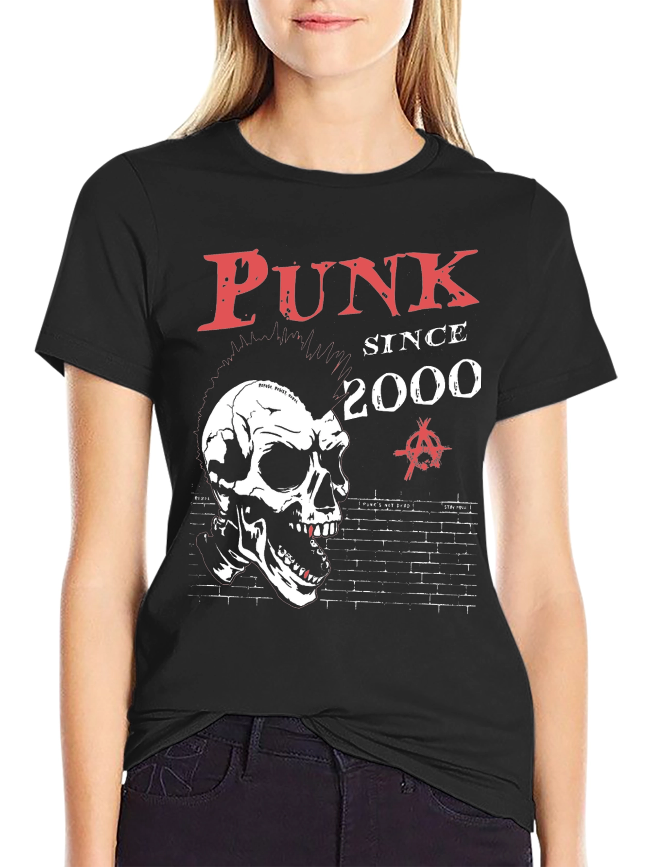 Black Punk Since 2000 Graphic T-Shirt view 2