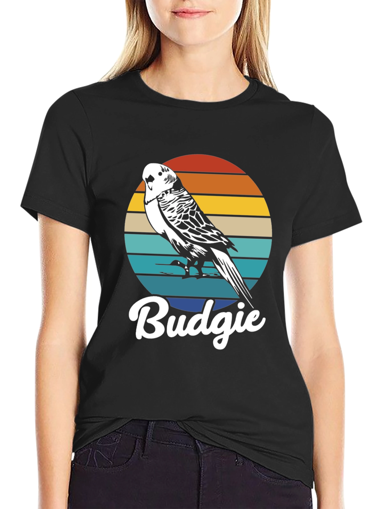 Retro Budgie T-Shirt - Vintage Bird Lover Tee - 2