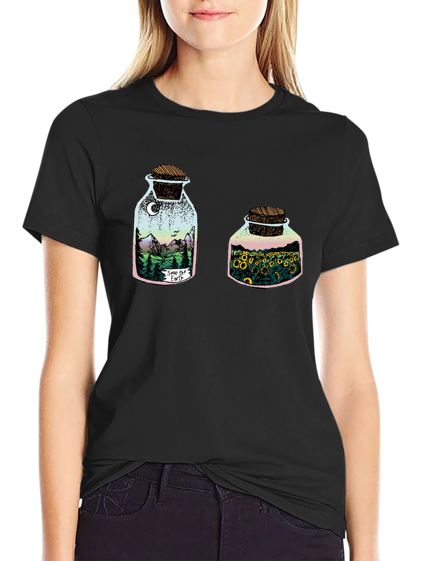 Black Nature in a Jar Graphic Tee view 2